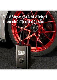 Máy Bơm Lốp Xe Máy Xe Đạp Không Dây Thế Hệ Mới 2025 150PSI LED Display Nhỏ Gọn Mạnh Mẽ Tự Động Ngắt Khi Đủ Hơi