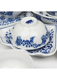 Bộ đồ ăn hoa mặt trời Bát Tràng men khử - Khử sạch chì và kim loại nặng