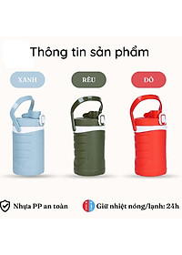 Bình giữ nhiệt 1 lít Việt Nhật , bình nước nhựa giữ nhiệt 1 lít cao cấp - Hàng chính hãng 