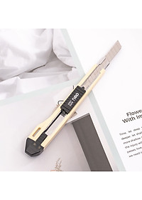 Dao rọc giấy, chất liệu lưỡi bằng hợp kim SK5 DELI - Combo 2 chiếc - WD10150