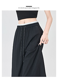 Quần ống rộng nữ, chất liệu Lụa gió cao cấp, mềm mịn, mát mẻ, Quần dài nữ form rộng thoải mái form 40-62 kg