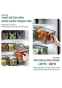 Hộp Đựng Thực Phẩm 3L Có Nắp Tách Nước Và Tay Cầm Tiện Lợi – Hộp Bảo Quản Đồ Ăn Tủ Lạnh - Hộp Lạnh - HÀNG CHÍNH HÃNG MINIIN