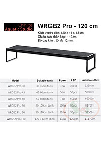 Đèn led Chihiros WRGB 2 Pro 30, 45, 60, 80, 90, 120 cm wrgb2 quang phổ trồng cây bể thủy sinh cá tép