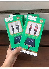 hoco u79 dây sạc tự ngắt điện khi đầy micro usb 2.4a dài 1m - cáp sạc nhanh bọc dù có đèn led cho samsung oppo xiaomi giao mầu ngẫu nhiên - hàng chính hãng