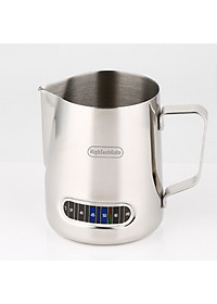 Ca đánh sữa inox HighTechGate 600ml MP60, tạo bọt sữa có cảm biến nhiệt độ, pha chế cà phê, cappuccino, lattee tiện lợi, hàng chính hãng