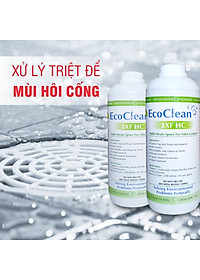 EcoClean FRESH - Vi Sinh Khử Mùi Hôi Cống, Lỗ Sàn, Đường Ống USA - Xử lý gốc rễ mùi hôi, an toàn tuyệt đối - Chai 1L