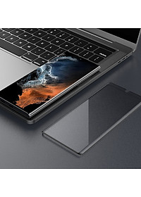 (Mua 1 tặng 1) Tấm dán màn hình curved film full viền 3D cho Samsung Galaxy S23 Ultra hiệu Nillkin Full Glue Screen Protector có độ mỏng chỉ 0.23mm, mặt vát cạnh 2.5D ôm sát toàn bộ viền, tặng kèm khung tự dán dễ dàng dán tại nhà - Hàng nhập khẩu