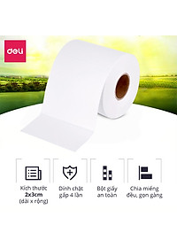 Giấy Decal Nhiệt In Nhãn, Minicode, Đơn Hàng TMĐT Deli -  Cuộn 325 Tờ 10x15cm - Dùng Cho Bill, Mã Vạch, Hóa Đơn, Livestream, Kinh Doanh Online - Không Phai Mực - Hàng Chính Hãng - 12308