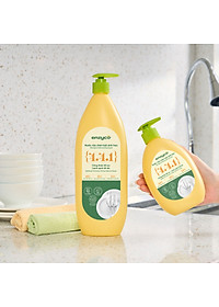 Nước rửa chén bát sinh học ENZYCO 850ml - Chiết xuất Bồ hòn và Enzyme Dứa