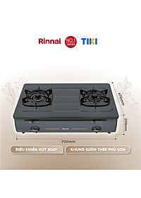 Bếp gas dương Rinnai RV-4700(G)N mặt bếp men và kiềng bếp men - Hàng chính hãng.