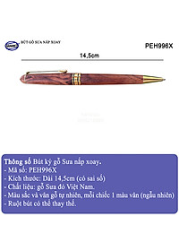 Bút Ký Gỗ Sưa Đỏ - Đẳng Cấp Của Người Thành Đạt/ May Mắn/ Bình An - PEH996X