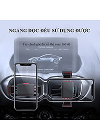 Giá Đỡ Điện Thoại Ô Tô Xe Hơi Gắn Trên Cánh Quạt Điều Hòa - Khóa Thông Minh - Xoay 360 Độ - Tiện Lợi - Hàng Chính Hãng 
