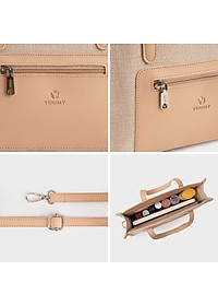 Túi Yuumy ( Thời trang nữ mini cói phối màu - Túi đeo chéo da Seasand YN209 )