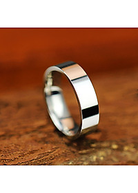 Nhẫn Nam Bạc 925 NA035S  Kiểu Trơn Vuông  Thanh Lịch Bạc Hiểu Minh  Bảo Hành Vĩnh Viễn 