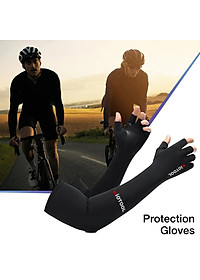 Găng ống tay chống nắng Kiotool Nam Nữ vải lụa băng, tất vớ dài đeo tay co dãn tối đa tiện dụng