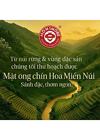 Mật ong rừng Hoa Miền Núi dạng tuýp tiện dụng 130g - 100% mật ong chín Honimore 