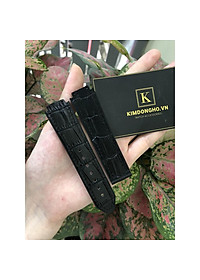 Dây Đồng Hồ HUBLOT Lót Da Vân Đen Thơm Mùi Vani Case 38 Size Dây 15 - 21 - 18