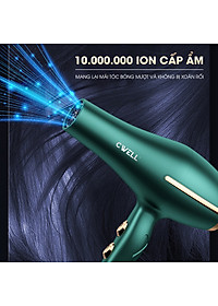 Máy sấy tóc CWELL công suất lớn 1800W-2500W C03HD, 6 chế độ tùy chỉnh nóng/lạnh, thiết kế chuẩn Salon