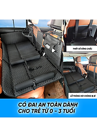 Giường nệm treo ghế ô tô GẤP GỌN - KHÔNG CẦN BƠM, Chịu tải lên đến 600kg, chất liệu cao cấp