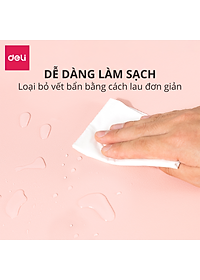Bàn Di Chuột - Miếng Lót Chuột Hai Mặt Da PU Chống Nước Deli - Kiêm Deskpad Thảm Da, Trải Bàn Làm Việc - Nhiều Kích Cỡ Màu Sắc - Hàng Chính Hãng - VS782 VS783