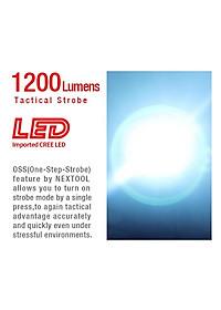 Đèn Pin Xiaomi NexTool E-Star 1200lm Khoảng Cách 190M IPX4 Sạc Type-C