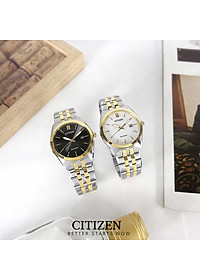 Đồng Hồ Nam Citizen Dây Kim Loại Máy Eco-Drive BM7334-58B - Mặt Trắng