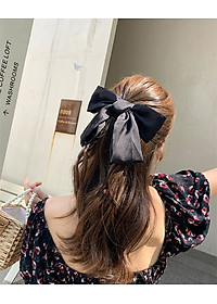 Kẹp tóc nơ Hàn Quốc bản to, kẹp nơ sau dễ thương cực đẹp KT13 với chất liệu vải cao cấp đường may tinh tế