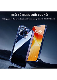Ôp lưng trong suốt siêu mỏng 0.3mm bảo vệ camera cho iPhone 15 Pro Max 15 Pro 15 Plus iP 15 hiệu Memumi Camshield - Thiết kế mặt lưng PC chống ố vàng, trang bị màng camera - Hàng nhập khẩu