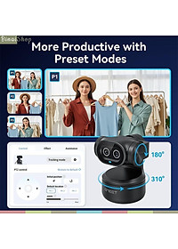 EMEET PIXY - Webcam Kép Theo Dõi AI 4K, Sử Dụng Cảm Biến Sony, 3 Micro Lọc Ồn Dành Cho Dạy Học, Họp Online, Livestream, Tiktok - Hàng Chính Hãng