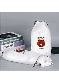 Màng bọc thực phẩm đa năng có chun co giãn thông minh ( Set 100 cái tặng kèm túi gấu dễ thương)