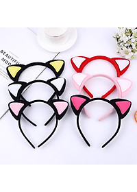 Cài tóc tai mèo dễ thương - cài tóc tai mèo đen - cài tóc tai mèo hồng phấn