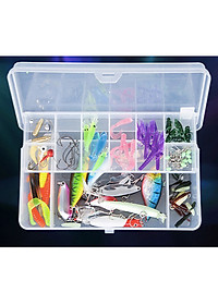 Bộ 100 mồi giả câu cá, phụ kiện câu cá kim loại