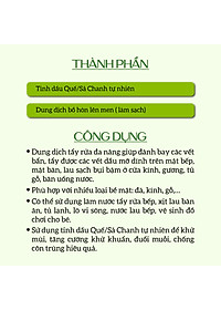 Nước xịt lau bàn ăn hữu cơ Bồ hòn tinh dầu Quế 500ml