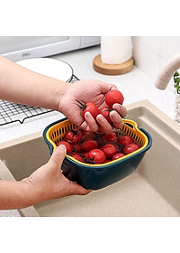 Sét Rổ 6 Món Chất Liệu Nhựa Cao Cấp, Bộ Rổ Kèm Chậu Đựng Đồ Đa Năng - Hàng loại 1.  Chính Hãng MINIIN