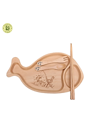 Khay Ăn Cho Em Bé Hình Con Cá Bằng Gỗ Beech - Đồ Gỗ Nhà Bếp Thương Hiệu Trường Sơn