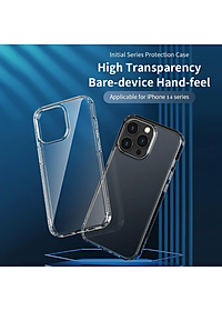 Ốp lưng chống sốc trong suốt cho iPhone 14 Pro Max (6.7 inch) hiệu Rock Space Protective Case siêu mỏng 1.5mm độ trong tuyệt đối, chống trầy xước, chống ố vàng, tản nhiệt tốt - hàng nhập khẩu