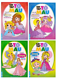 Combo Bộ Sách Em Tập Tô Màu - Chủ Đề Công Chúa: Diễm Lệ, Lộng Lẫy, Thần Tiên, Xinh Đẹp (Bộ 4 Cuốn) - ABB