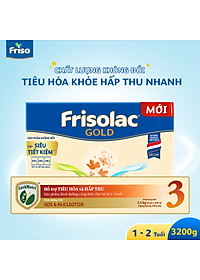 Sữa Bột Frisolac Gold 3 Hộp Giấy 3,2KG cho bé từ 1-2 tuổi