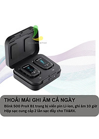 Micro thu âm không dây Saramonic Blink500 ProX B1 - Thiết bị ghi âm dành cho một người công Nghệ 2.4GHz độ trễ 8ms - Hàng chính hãng