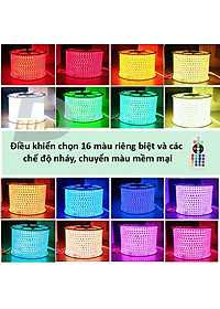 Bộ dây đèn Led RGB đổi màu quấn cây, chống nước, điều khiển chọn màu trang trí tường trần thạch cao, nhà cửa, quán cafe, nhà hàng, bàn, dây bóng 5050 nháy chuyển màu mềm mại, dùng được ngoài trời (Tùy chọn chiều dài dây)