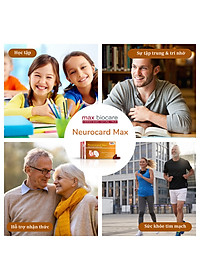 NEUROCARD MAX từ Max Biocare Cải Thiện Trí Nhớ và Bảo Vệ Tim Mạch ( Hộp 60 viên)