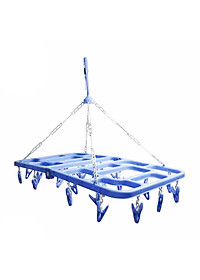 Móc xếp thông minh 32 kẹp Chấn Thuận Thành - móc chùm chữ nhật, phơi quần áo, tất vớ có thể gấp gọn, đa năng, tiện lợi MTXL20 (giao màu ngẫu nhiên)