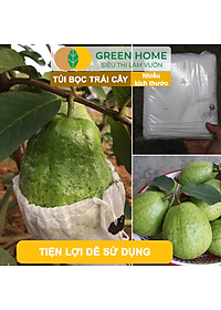100 Túi Bọc Hoa Quả GreenHome, Ổi Bưởi Xoài Na Mướp (Có Nút Cài), Sử Dụng 3-5 Năm, Nhiều Kích Thước