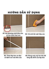 Miếng chặn cửa pvc gia cường - Thanh nẹp chắn khe hở dán chân cửa, chống bụi, chống ồn, chống côn trùng RPVC