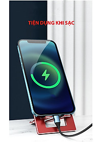 Giá Đỡ Để Bàn Cho Điện Thoại, iPad, Máy Tính Bảng  Hàng Chính Hãng KitAcoom - Chất Liệu Hợp Kim Nhôm Cao Cấp Có Thể Gấp Gọn Và Mang Theo Tiện Dụng 