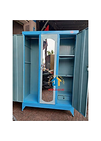 Tủ sắt quần áo 3 cánh ngang 1m2 cao 1m8