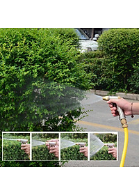 Vòi nước vòi phun nước rửa xe tưới cây tăng áp thông minh đầu đồng 206701 (vòi vàng)