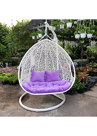 Ghế xích đu đôi - NAVICOM  (Nệm màu tím)