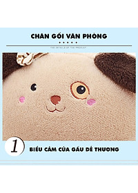 Chăn Gối Văn Phòng 3 Trong 1 Gấu Nâu Độc Đáo Kiểu Dành Cho Nữ Dùng Để Ngủ Trưa Tại Văn Phòng, Tựa Lưng Và Gấu Bông Dùng Để Trang Trí