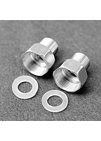 Combo 02 nối giảm (nối hụt) ren trong 27 - ren ngoài 21, nối ren trong 27 ren ngoài 21 Inox kèm gioăng